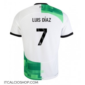 Liverpool Luis Diaz #7 Seconda Maglia 2023-24 Manica Corta